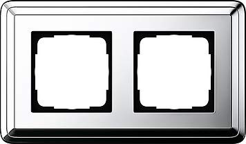 Preisvergleich Produktbild Gira 0212641 Abdeckrahmen Classix 2-Fach, Chrom