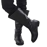 2.Men kniehohe Lederstiefel ist aus hochwertigen Materialien, Langer Stiefel abriebfest genug für Ihren täglichen Trage Motorrad-Radfahrer-Reitpferd Schnee Regen.