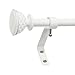 Produktbild Beme International decopolitan 1/5,1 cm Knauf Länge Cafe Draperie Set Rute, 66–121,9 cm venezianischem Silber Finish