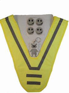 Preisvergleich Produktbild Warnweste für Kinder mit Refelktoren Sicherheitsweste