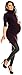 Zeta Ville Women's Maternity Stretch Warm Knit Bodycon Dress Polo Neck - 888c (Purple, 8/12)