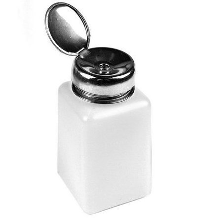 Demarkt Fashion Empty Plastic Bottle Nail Polish Remover Alcohol Liquid Press Pumping Dispenser 200ml