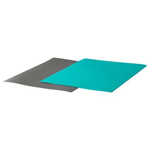 IKEA FINFORDELA - Biegsame Schneidebrett Dunkelgrau / Dunkeltürkis 2 Stück