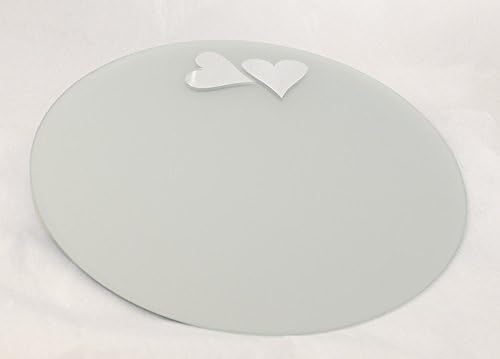 Round Mirror with Hearts Diameter 45 cm Satin