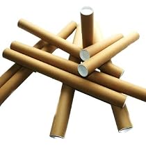 100 A2 Postal Tubes With End Caps – 460mm X 50mm Mailing Tubes For Posters, Documents & Artwork-371966