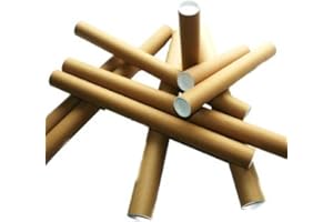 GLOBE PACKAGING 50 x A1 Quality Postal Tubes Poster 630mm x 50mm Rolls + END CAPS