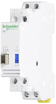 Schneider Electric A9E15535 iRLI relais inverseur, 10A, 2P, tension de commande, Acti9, 1F + 1O/F, 230-240VCA, Blanc