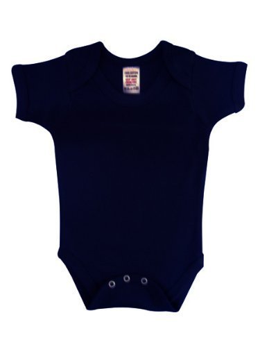 BabywearUK Body Vest Env Neck Short Sleeved - Navy - 12-18 months - British Made
