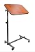 Produktbild FabaCare Beistelltisch Nova, höhenverstellbarer Betttisch auf Rollen, Tisch für Bett mit Neigung, Easy To Clean Spezialversiegelung, Walnuss