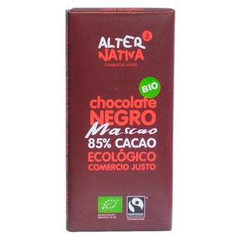 Cioccolato nero Mascao al 85% alternativa, 80 g