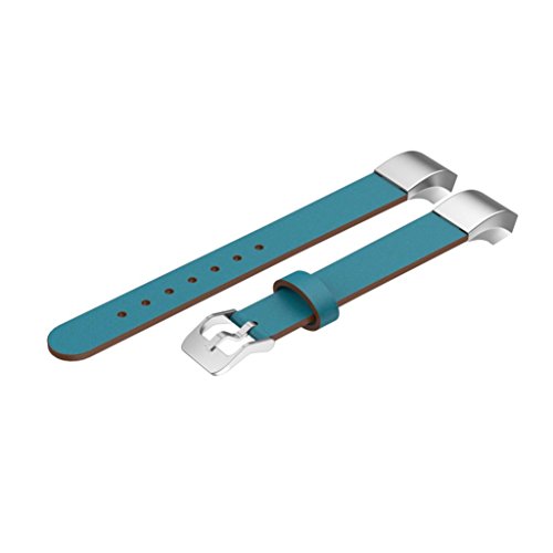 Preisvergleich Produktbild Hunpta Ersatz Band Strap Lederarmband für Fitbit Alta HR Smartwatch (Blau)