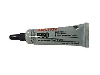 Loctite 660 442-66010 6ml Quick Metal Retaining Compound, Silver Color