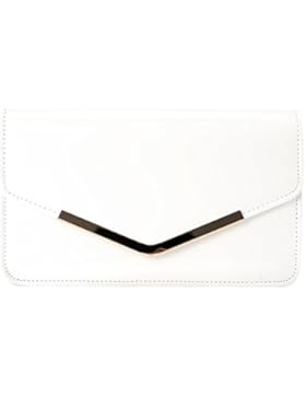 Damentasche Clutch Umhängetasche Handtasche Abendtasche Kettentasche Kunstleder für Party Alltag