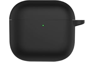 TINGYR Etui kompatybilne z AirPods 4 2024, ochrona bez ceamu, odporne na wstrząsy i zarysowania, widoczne LED, etui kompatybilne z AirPods 4 2024. (czarne)