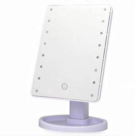 QPSSP [Copy]-Led Makeup Mirror, With Light, Mirror, Desk Touch Screen, Desk Lamp, Dressing Mirror, Large European Wedding Princess Mirror, Portable Black 16Led Lamp,C