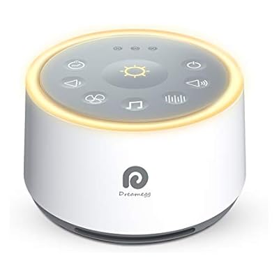 Dreamegg White Noise Machine, D1 Sleep Sound Machine With Night Light For Baby Kid Adult, 24 Natural Sounds Therapy, Continuous Or Timer, Sound Machine For Sleeping Nursery Office Travel Gift