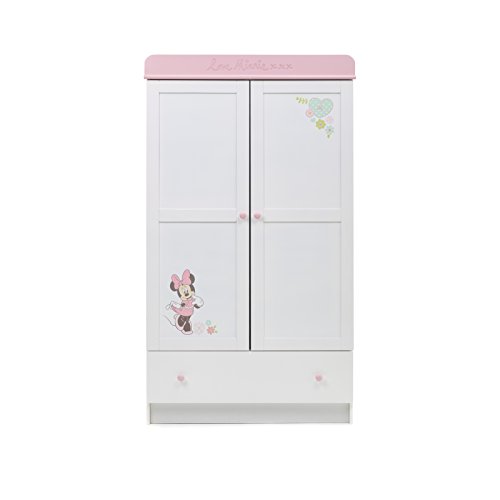 Disney Minnie Mouse Double Wardrobe (White with Pink Trim)