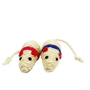 PoochBox Sisal Mouse Cat Toy - Colour May Vary