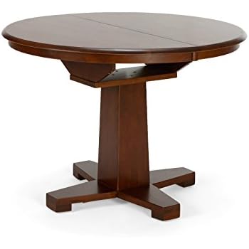 Esszimmertisch rund 120cm Ausziehtisch Wildeiche trüffel: Amazon.de