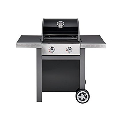 Jamie Oliver Gasgrill HOME 2 | Zweiflammiger Premium BBQ Grillwagen mit Thermometer & einklappbaren Seitenablagen - Barbecue mit robusten gusseisernen Rost & Warmhaltefläche – Bild 4
