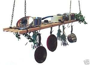 Hängeregal für Pfannen / Töpfe, Gusseisen, 1,8 m breit