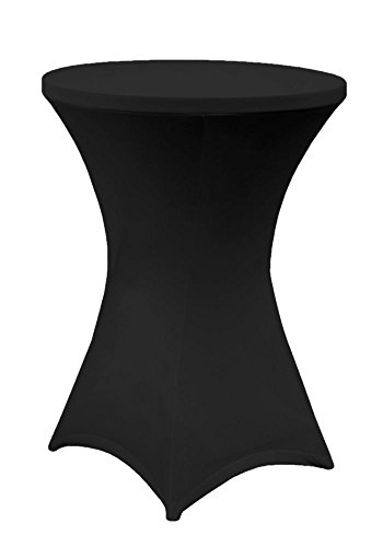 Stehtischhusse Husse für Stehtische Stretch schwarz Ø 70cm