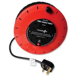 Price comparison product image Faithfull Power Plus Power Cable Reel with Robust Housing 4 Sockets 13Amp 15m Ref 1168 (1168)