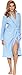 Merry Style Damen Bademantel Saunamantel mit Schalkragen Bath (Blau, XL)