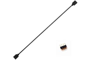 NMD&LR Computer Motherboard Extension Cable, RGB Interface Extension Cable, 12V RGB 4-PIN / 5V ARGB 3-PIN 1-4/1-5 Connector Hub