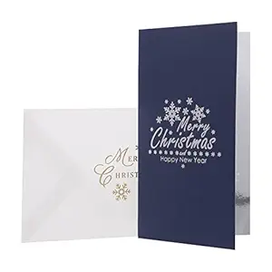 BESPORTBLE 3D Christmas Greeting Cards Shining Merry Christmas Blessing Cards Christmas Sparkling Invitation Card for Christmas Party Gifts