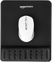 AmazonBasics Gel Mouse Pad Wrist Rest Memory-Foam Ergonomic Design | Cushion Wrist Support & Pain Relief |