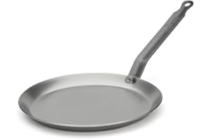 de Buyer - Patelnia do naleśników CARBONE PLUS z ciężkiej stali żelaznej - 22 cm - 5120.22