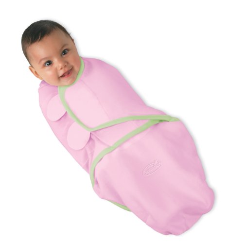 Summer Infant 72094 SwaddleMe Ganzkörper Pucksack 3er Pack Mädchen, „Love you“ – 100 Prozent Baumwolle, rosa - 3