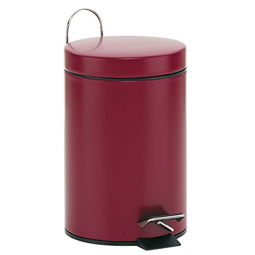 Kela 20901 Kosmetikeimer "Valentin" 3L aus Metall in Rot, Metall, 17 x 17 x 26 cm