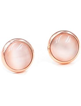 findout Damen 14K Roségold vergoldet Titan Stahl Opal Bohne Ohrringe, Frauen Mädchen, (f1550)