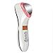 Price comparison product image FEIFEIJ Ultrasonic beauty devicePortable hand-held hot and cold color light ultrasonic vibration electric ion facial massager Improves The Appearance of Skin damaged by wrinkles age& UV Rays,White
