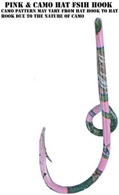 Eagle Claw Pink &amp; Camo Hat Clip Fish hook for Hat Camo Fish Hook Money/Tie Clasp by BT Outdoors