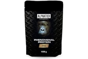 ‎ALPHATIER SUPPLEMENTS Proteinpulver mit BCAA und EAA - Vanille 1kg - Eiweißpulver mit 84% Protein - Vanilla Protein Powder - Alphatier Eiweiß Pulver mit Aminosäuren - ohne Gluten + Laktose