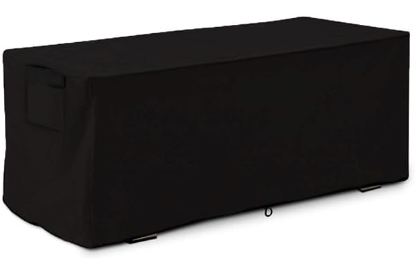 Générique 158x76x69 Cm 210D Oxford Housse De Mobilier De Jardin Housse De Protection Imperméable pour Coffre De Jardins Noir Imperméable Couverture Salon pour Caisse Stockage Malle Rangement