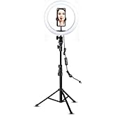 10"in&ccedil; Ring Light Youtuber Tiktok &Ccedil;ekim Işıklı Telefon Tutucu Influencer Makyaj Işığı 2.10 m