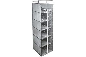 Iklob® store : Organizer Armadio (6 livelli Grigio 30x30x120 protezione anteriore)