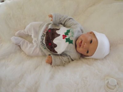 J. PUDDING BOY BZLS Weighted Reborn Doll Fake Baby Girls Childs Birthday Christmas Gift UK Seller made by Saxon Reborns.