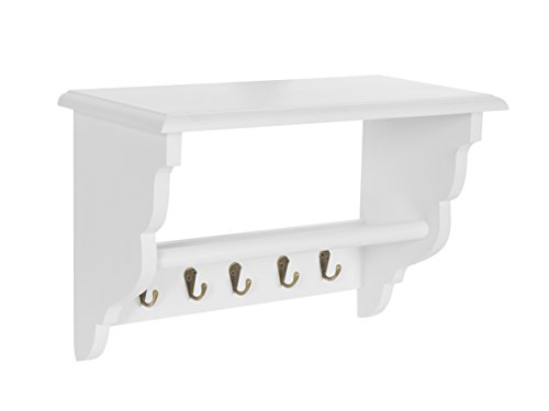 Küchenregal Küchenboard mit Handtuchhalter Landhaus Stil Wand Regal Weiß