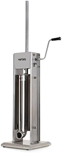 VERTES 7L Stainless Steel Sausage Filler (incl. 4 Stuffing Tubes ร 16, 22, 32, 38 mm, 2 Gears, 3 Seals)