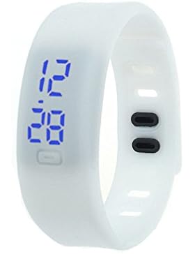 Sannysis Unisex Gummi LED Uhr Datum Sports Armband-Digital-Armbanduhr
