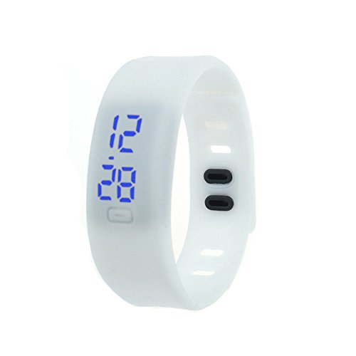 Sannysis Unisex Gummi LED Uhr Datum Sports Armband-Digital-Armbanduhr