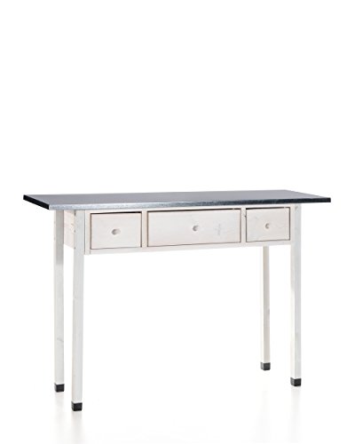 Preisvergleich Produktbild myGardenlust Pflanztisch mit Schubladen für Garten Balkon und Terrasse - Gartentisch rechteckig aus Kiefern Holz - Blumentisch Weiß - Pflanzentisch 118 x 40 x 85 cm weiß