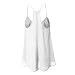 Produktbild Ba Zha HEI Frauen Sommer Spitze Weste Top Sleeveless beiläufige Tank Bluse Tops Damen Schulterfrei Weiches Material Ladies Sommer Elegant Chic Oberteil Locker Bluse Tops T-Shirt (Weiß B, M)