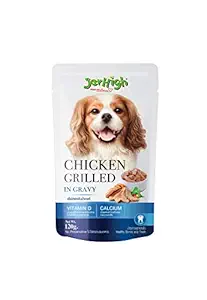 DogsnCats Jerhigh Wet Food for Dogs Grilled Chicken in Gravy 120g ( Pack of 48 )