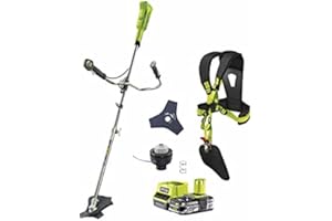 Pack RYOBI débroussailleuse 18V OnePlus OBC1820B - 1 Batterie 2.5Ah - 1 Chargeur rapide RC18120-125